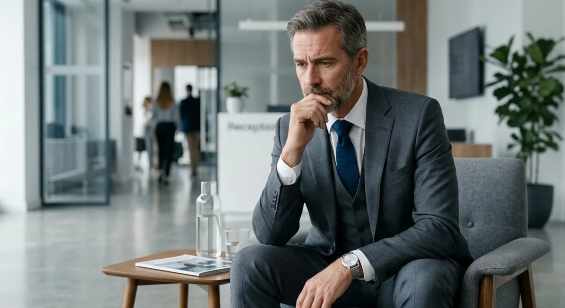 HR-менеджер і кандидат на роботу обговорюють умови перевірки на поліграфі