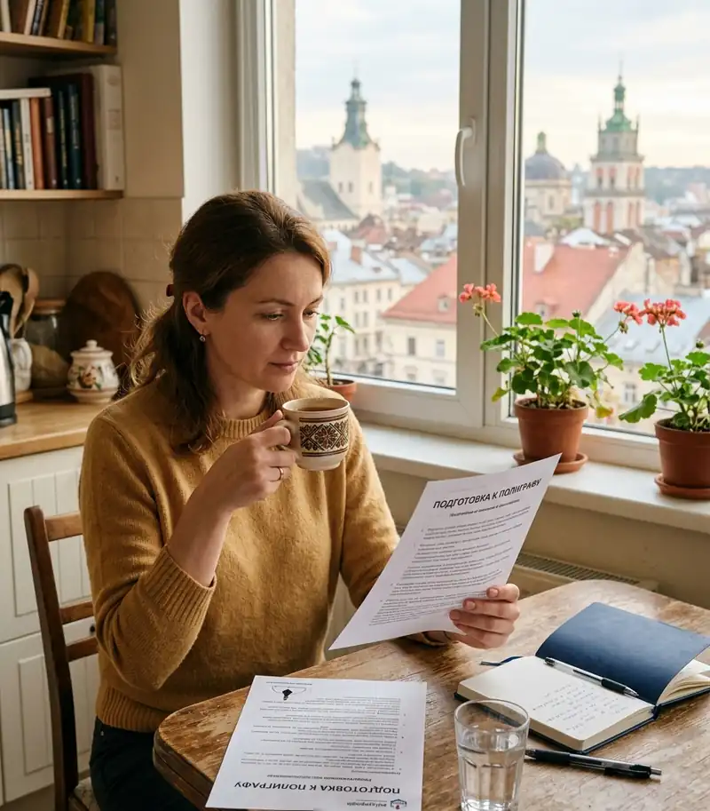 Поліграфолог у Львові під час тестування
