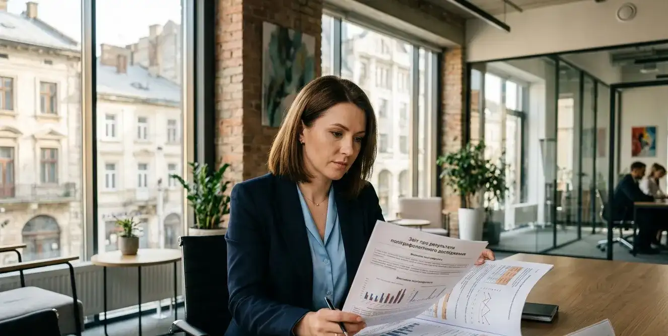 Поліграфолог у Львові під час тестування